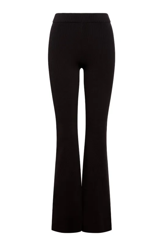 Oahu Pant - Black Thick Rib sold by Monday Swimwear