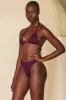 Capri Thong - Eggplant Wide Rib sold by Monday Swimwear