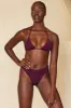 Capri Thong - Eggplant Wide Rib sold by Monday Swimwear