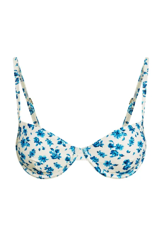 Capri Top - Lake Como Watercolor sold by Monday Swimwear