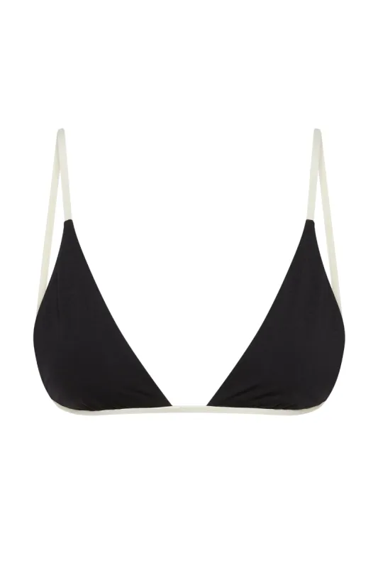 Barbados Top - Black/Ivory sold by Monday Swimwear