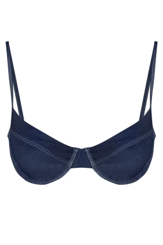 Maui Top - Blue Denim sold by Monday Swimwear