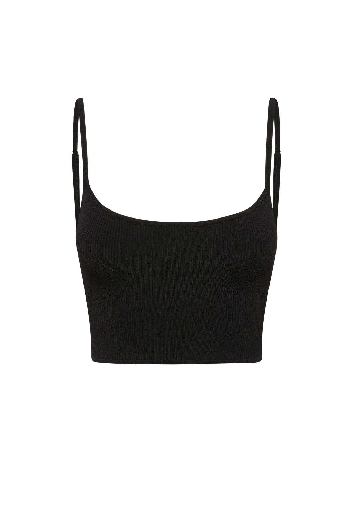Beverly Hills Knitwear Top - Black Rib sold by Monday Swimwear