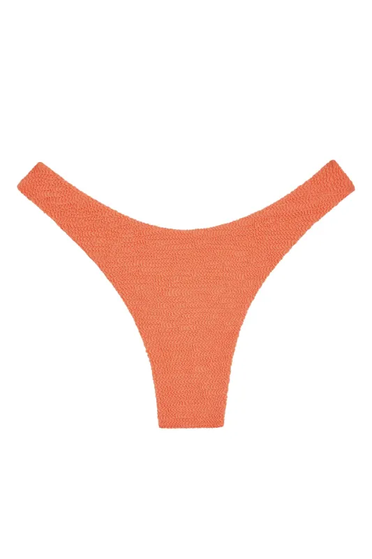 Byron Bottom - Summer Peach Crinkle sold by Monday Swimwear