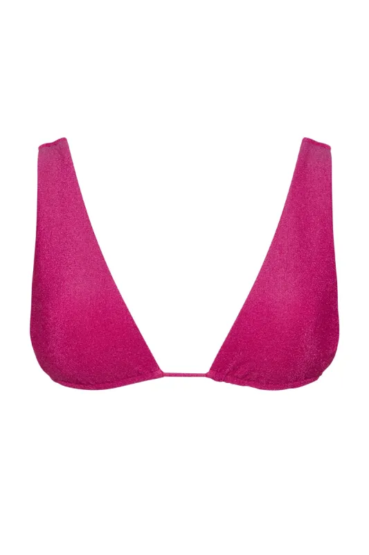 Palm Springs Top - Fuchsia Berry Shimmer sold by Monday Swimwear