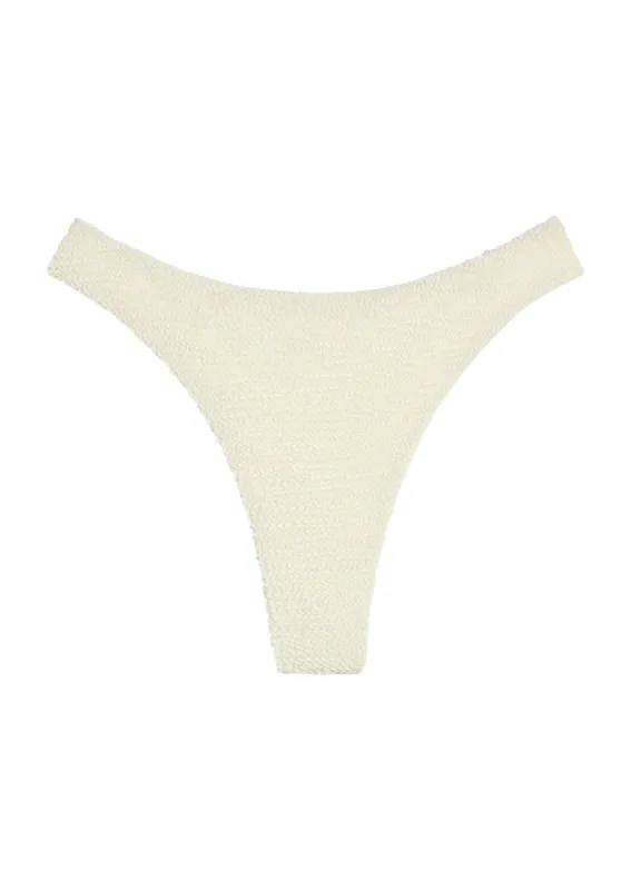 Capri Thong - Ivory Crinkle sold by Monday Swimwear