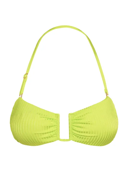 St. Martinique Bandeau - Zest Wide Rib made by Monday Swimwear