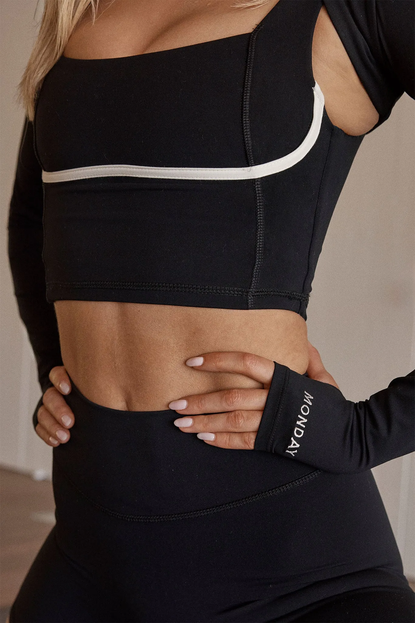 Zion Tank - Black/Ivory sold by Monday Swimwear product image thumbnail 3