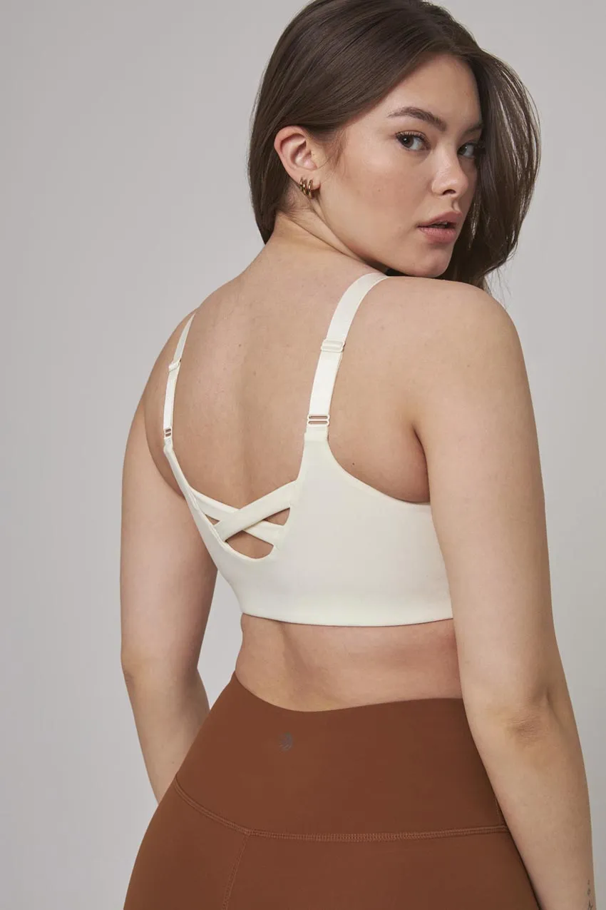 Explore Recycled Polyester Adjustable Medium Support Bra Peached sold by MPG