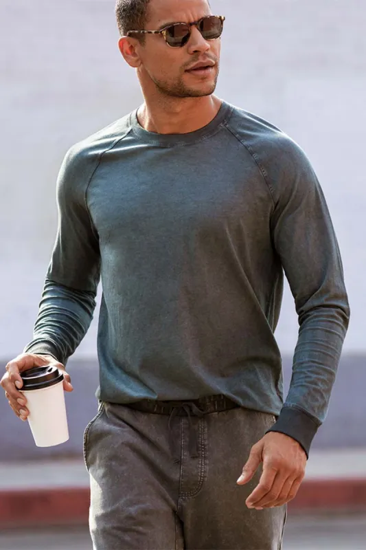 Kier Washed Long Sleeve Top made by Warehouse