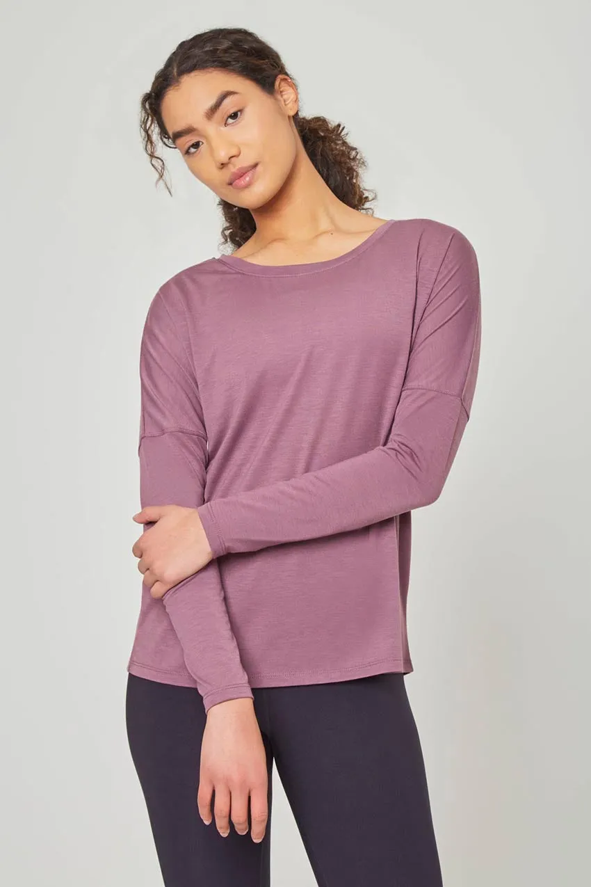 Liberate Dynamic Recycled Cover-Up Anti-Stink Long Sleeve Top sold by MPG