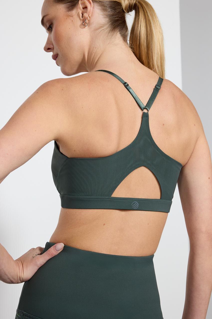 April Recycled Nylon Light Support Sports Bra sold by MPG