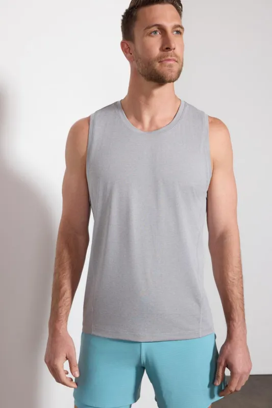 Conquer Scoop Neck Tank - Sleet Melange sold by MPG