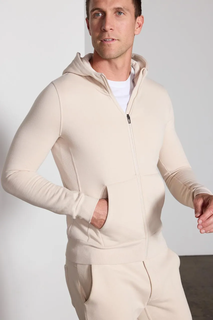 Comfort Men's Fleece Zip-Up Hoodie - Stone sold by MPG