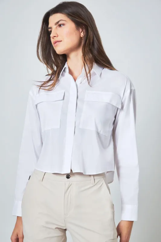 Suitable Cropped Shirt with Pockets sold by MPG