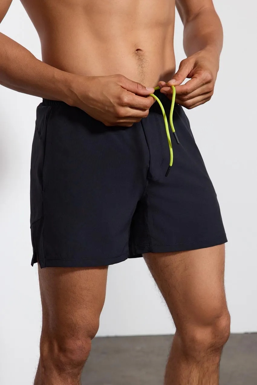Stride Swim / Sweat Short with Liner - 5" - Black/Primrose sold by MPG product image thumbnail 4