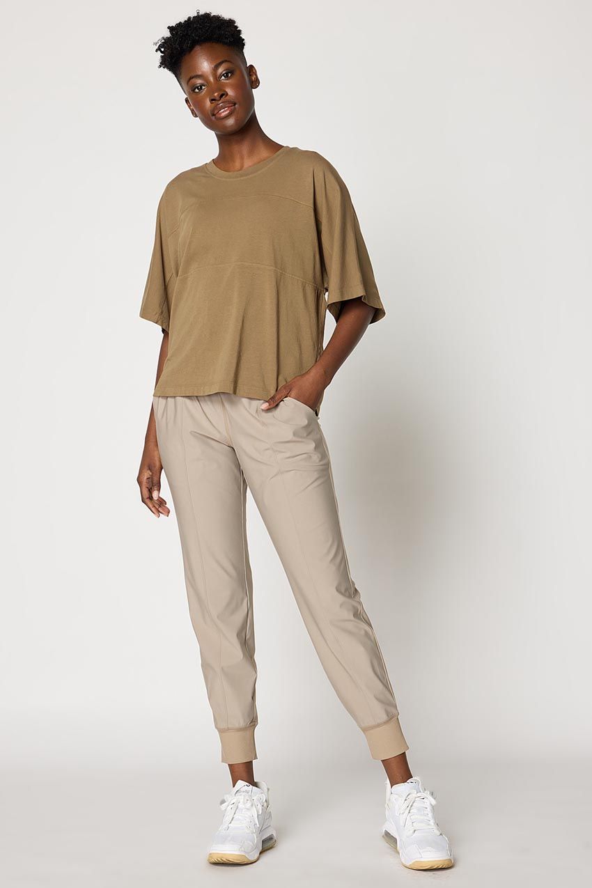 Adapt Recycled Polyester High-Waisted Drawcord Jogger 28” sold by MPG product image thumbnail 2