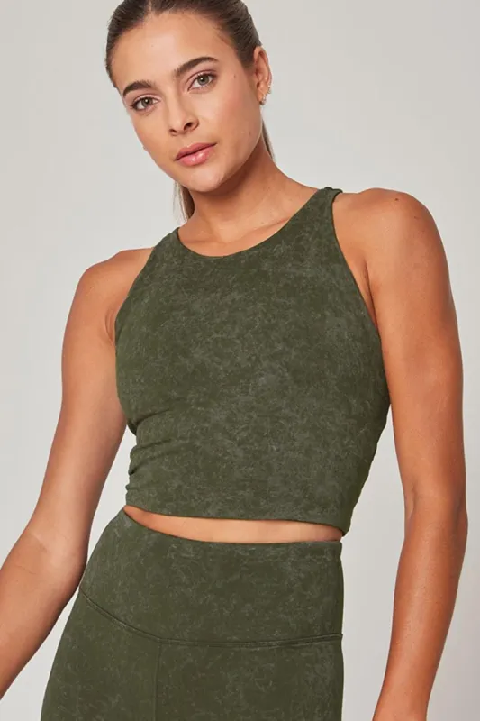 Vital High Neck Longline Medium Support Sports Bra Washed sold by MPG