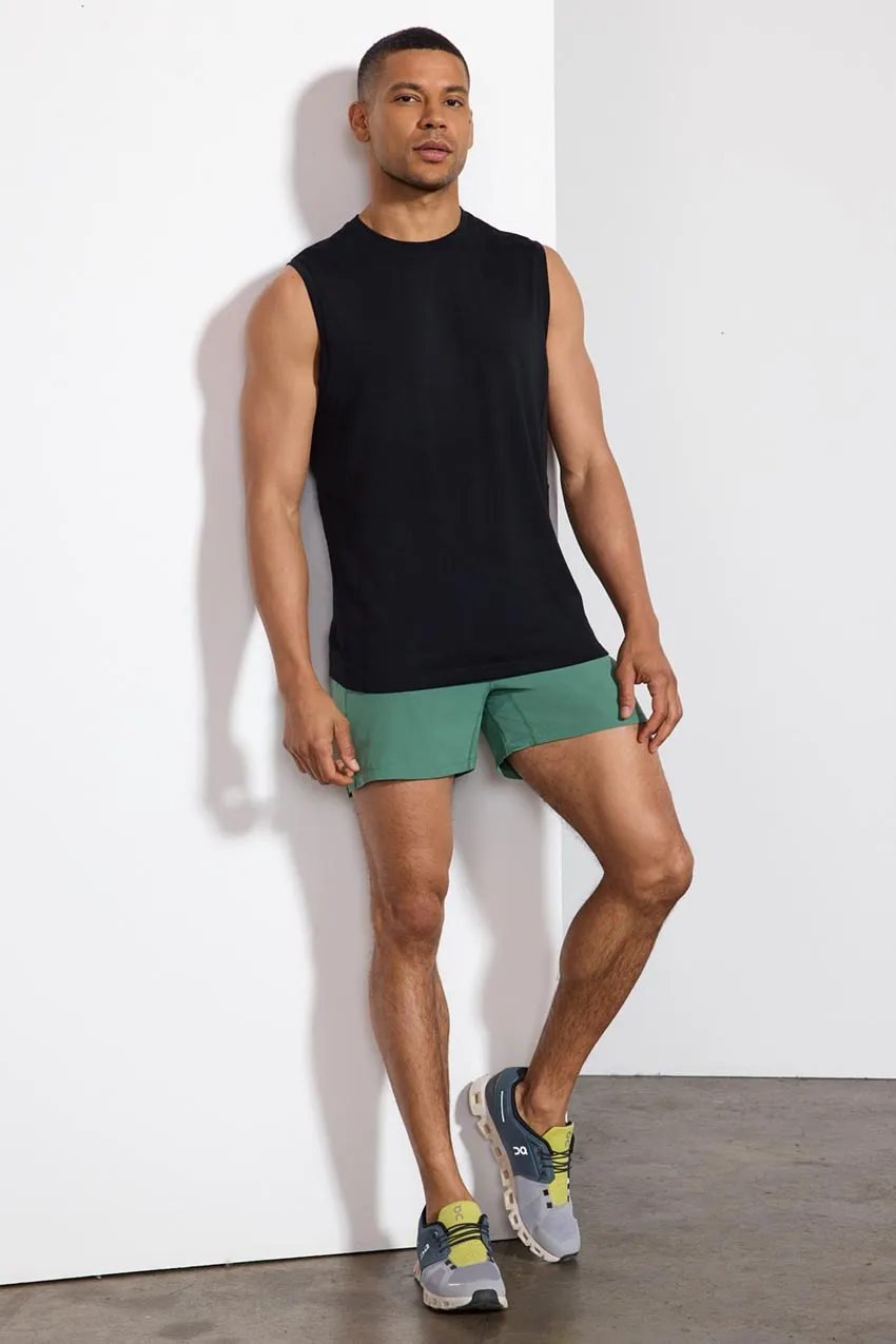 Stride Swim / Sweat Short with Liner - 5" - Myrtle/Deep Navy sold by MPG product image thumbnail 2