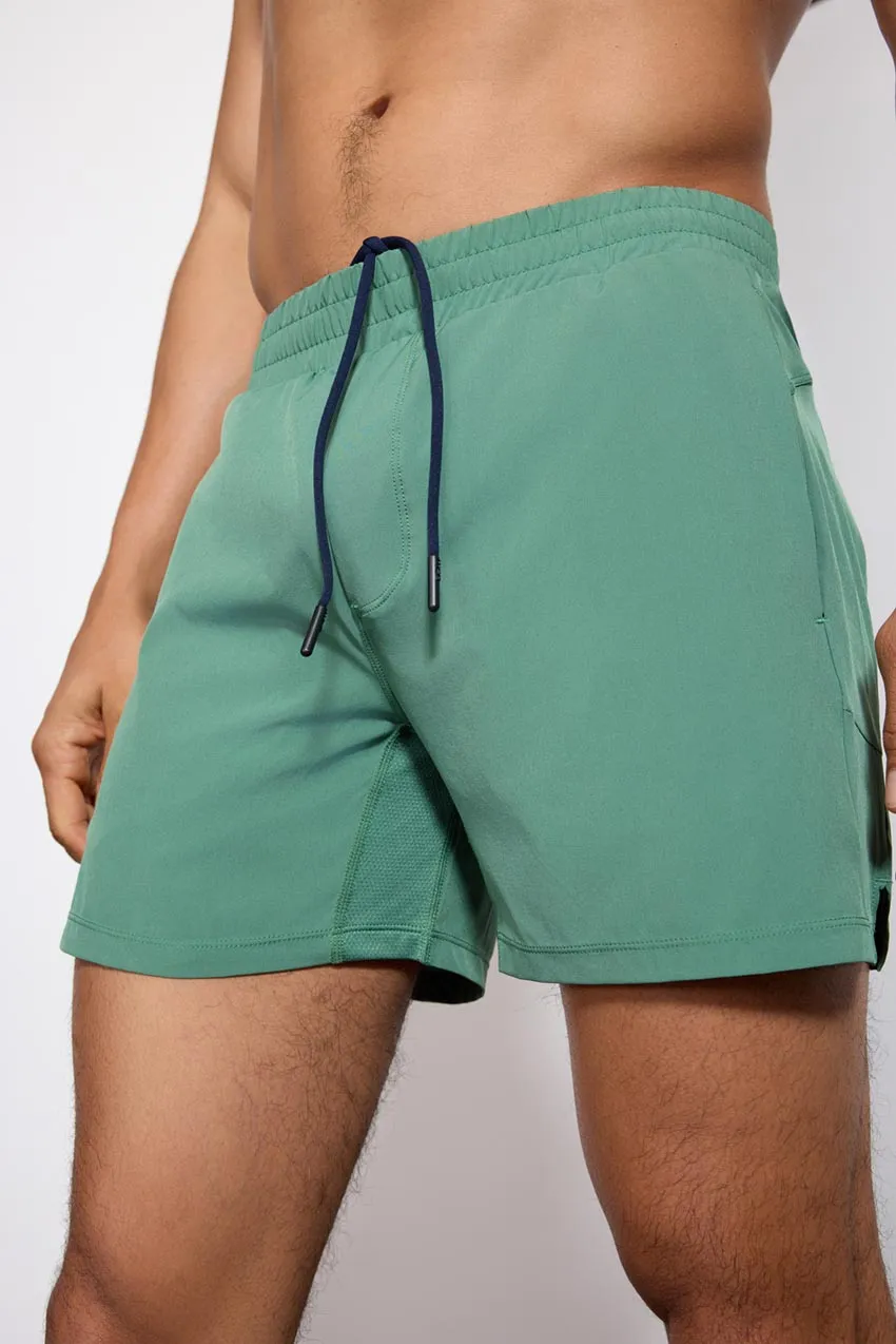 Stride Swim / Sweat Short with Liner - 5" - Myrtle/Deep Navy sold by MPG product image thumbnail 4