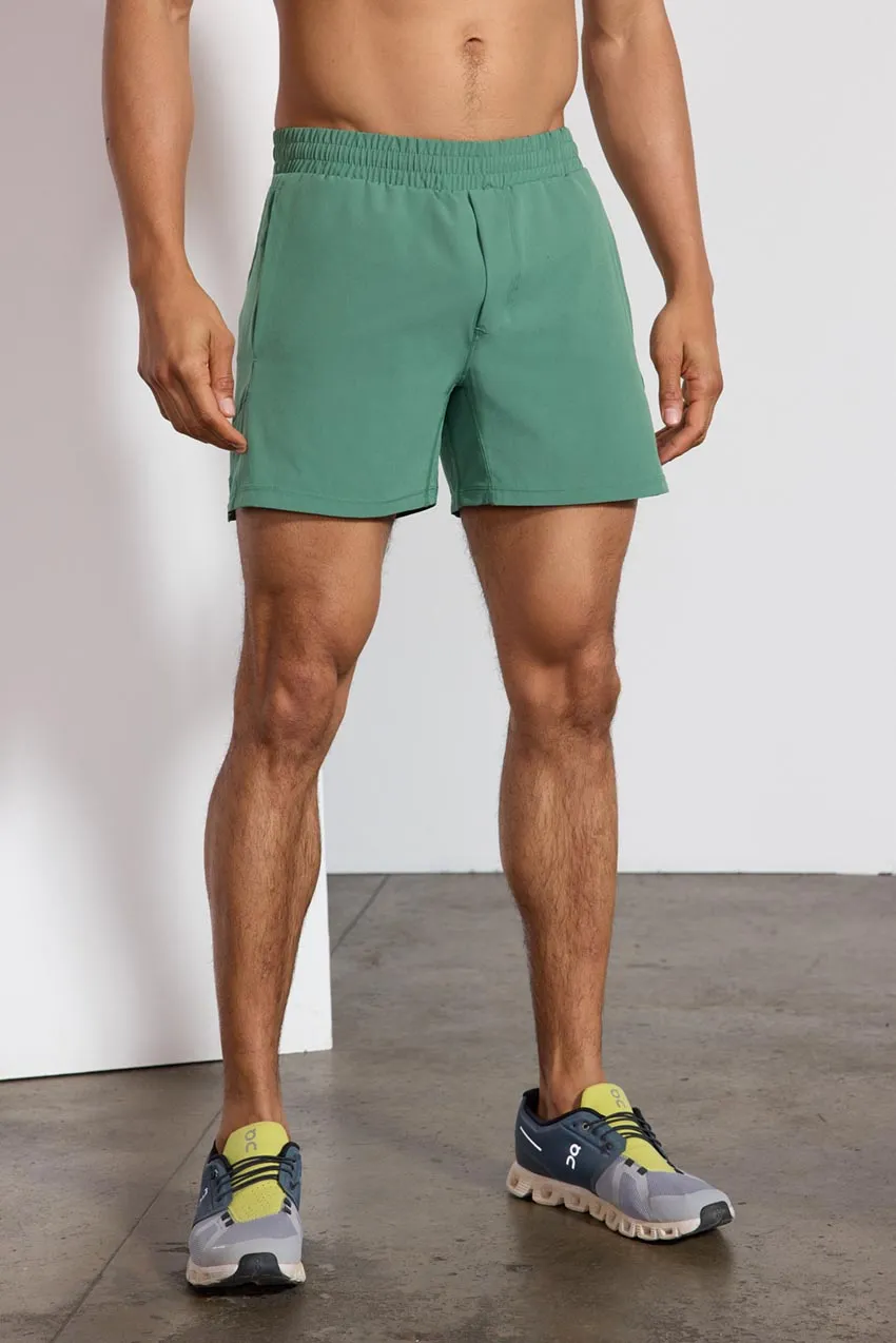 Stride Swim / Sweat Short with Liner - 5" - Myrtle/Deep Navy sold by MPG