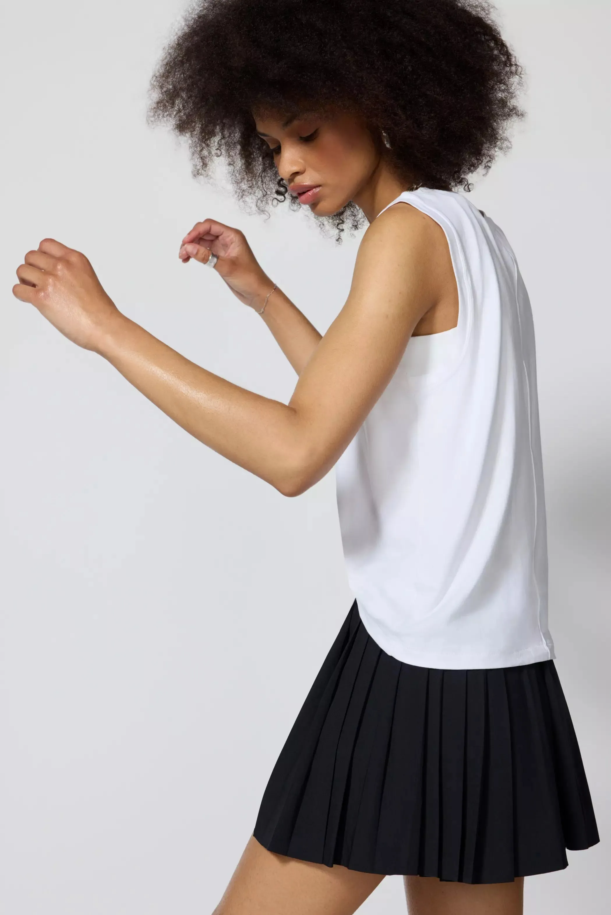 Pima Cotton Boyfriend Tank - White sold by MPG product image thumbnail 5