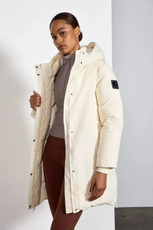 RDS Down Midi Puffer - Winter White sold by MPG