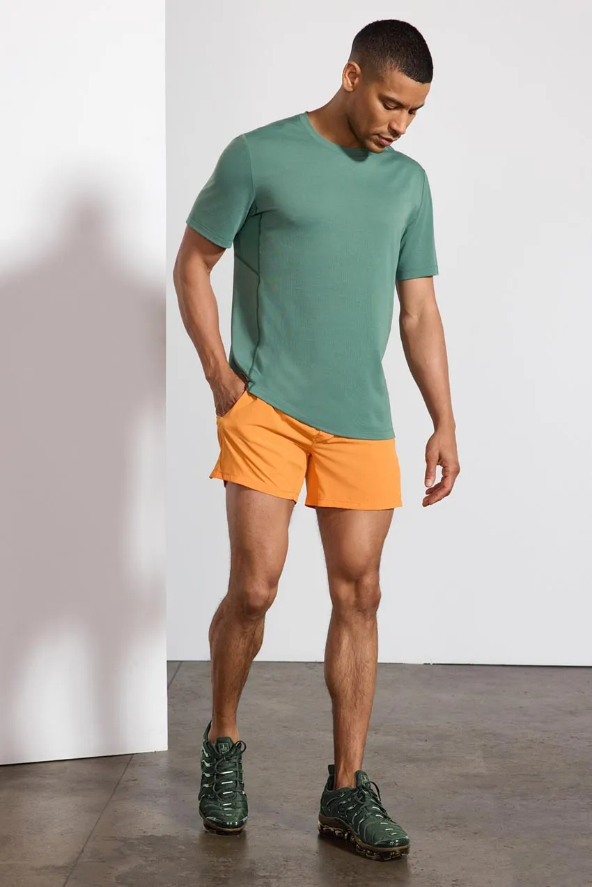 Stride Swim / Sweat Short with Liner - 5" - Persimmon/White sold by MPG product image thumbnail 2