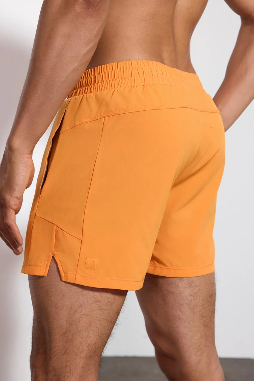 Stride Swim / Sweat Short with Liner - 5" - Persimmon/White sold by MPG product image thumbnail 5