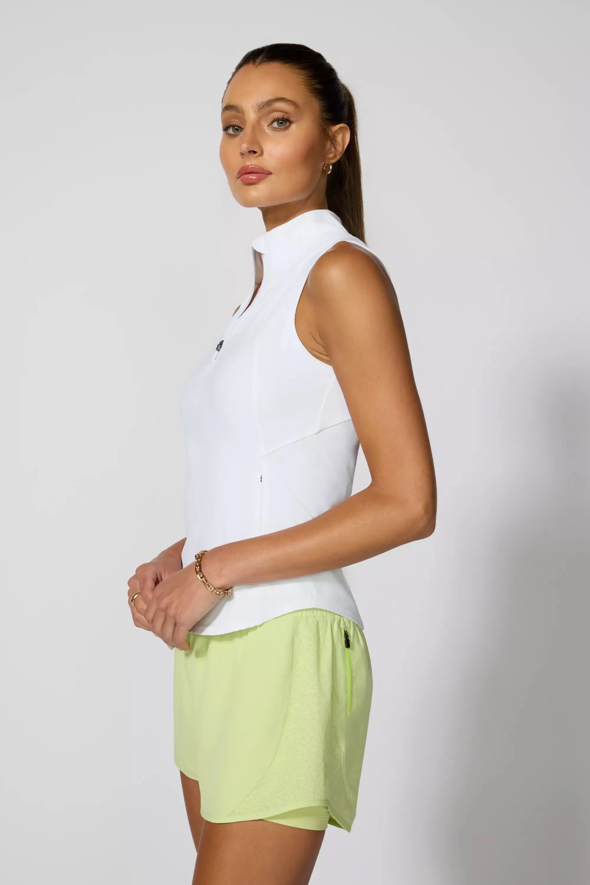 Vital 1/4 Zip Tank - White sold by MPG product image thumbnail 5