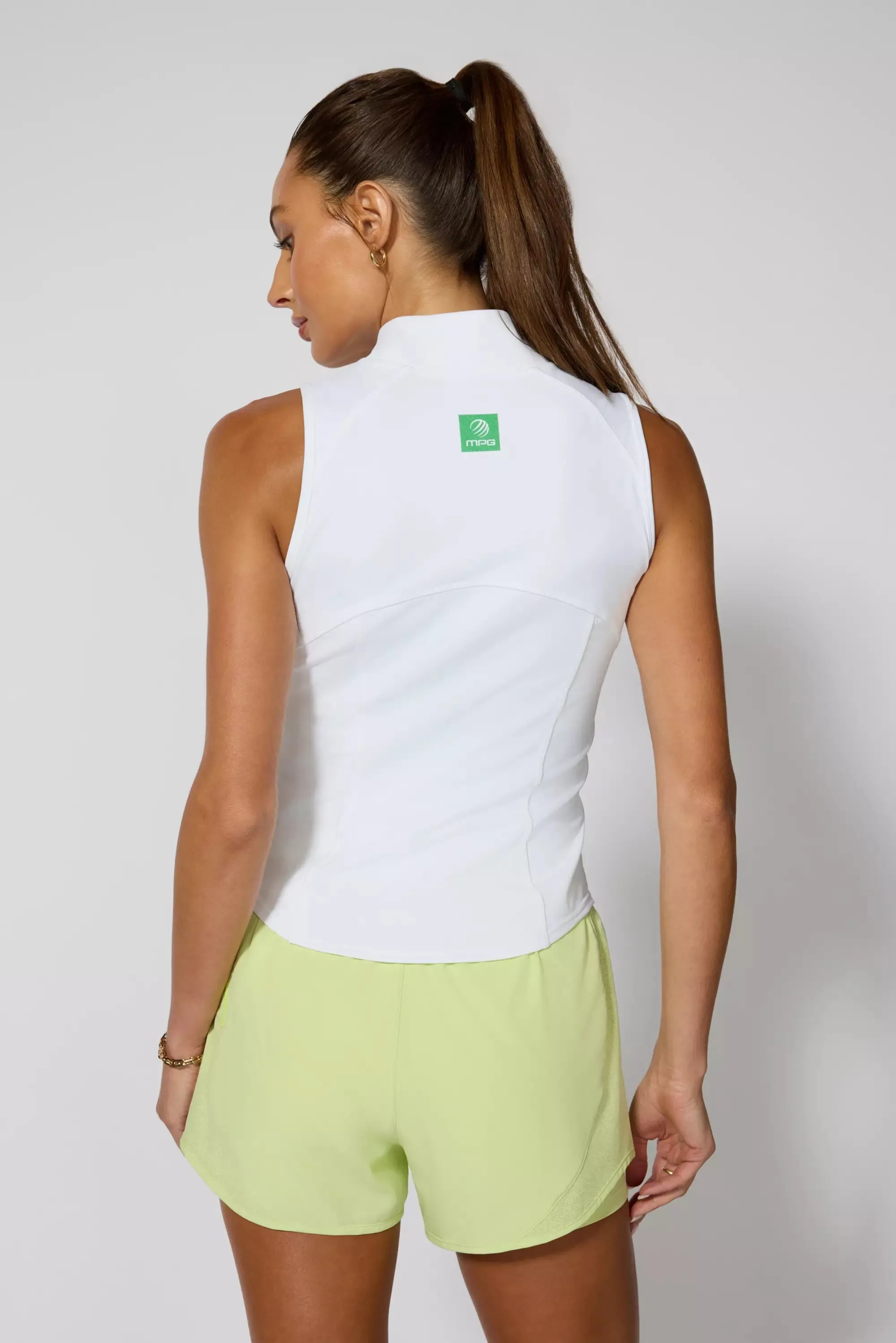 Vital 1/4 Zip Tank - White sold by MPG product image thumbnail 3
