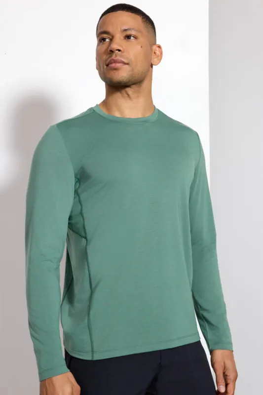 Performance Knit Men's Long Sleeve Tee - Myrtle sold by MPG