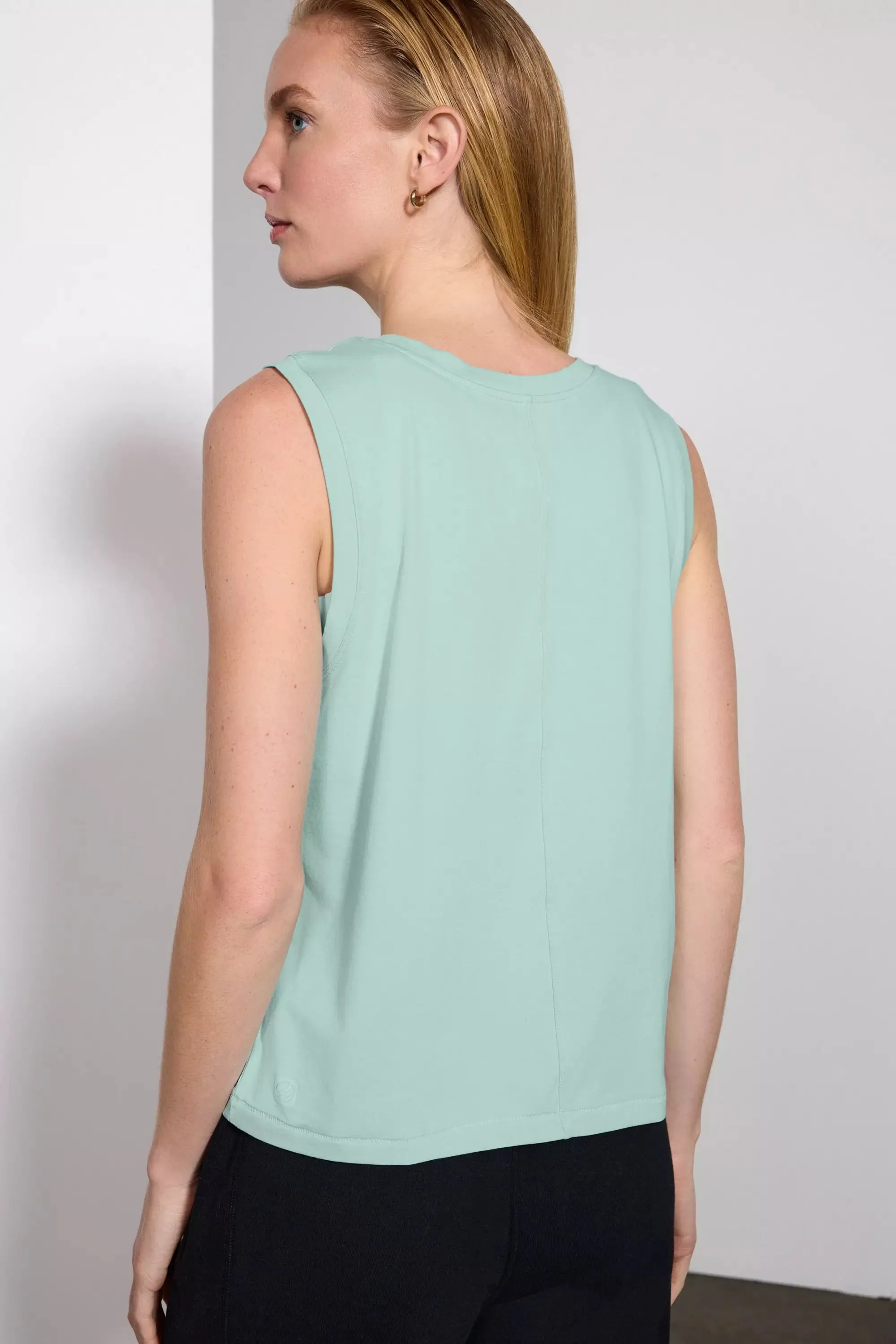 Pima Cotton Boyfriend Tank - Blue Haze sold by MPG product image thumbnail 3