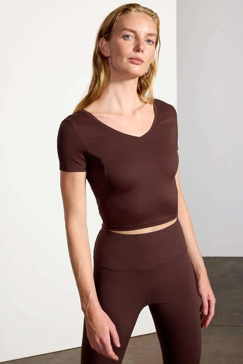 Imagine Recycled Nylon V-Neck Short Sleeve Top sold by MPG product image thumbnail 4