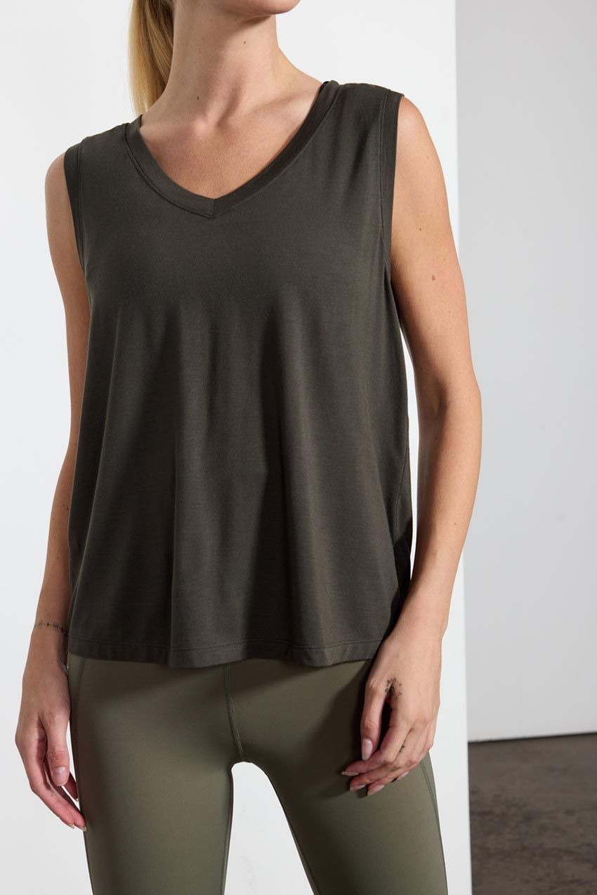 Breeze TENCEL™ Modal Sleeveless V-Neck Top sold by MPG product image thumbnail 4