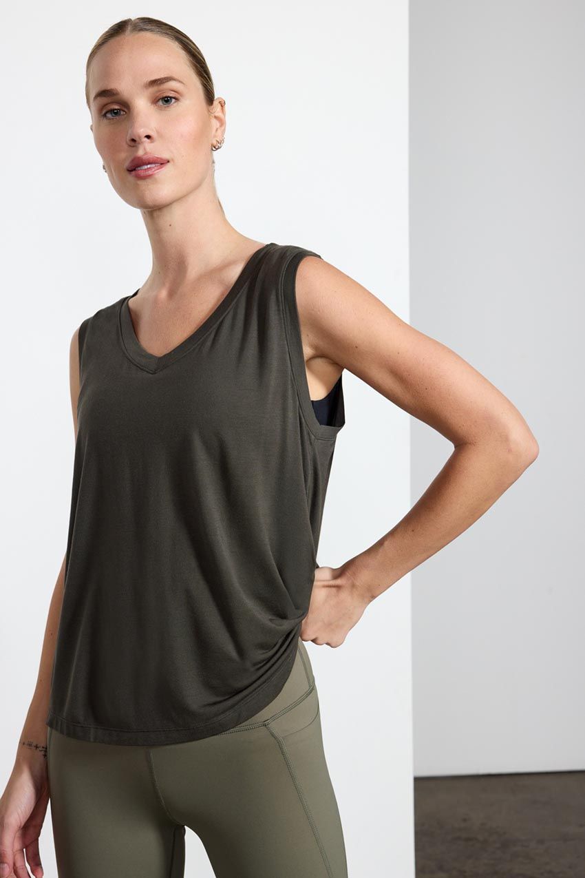 Breeze TENCEL™ Modal Sleeveless V-Neck Top sold by MPG