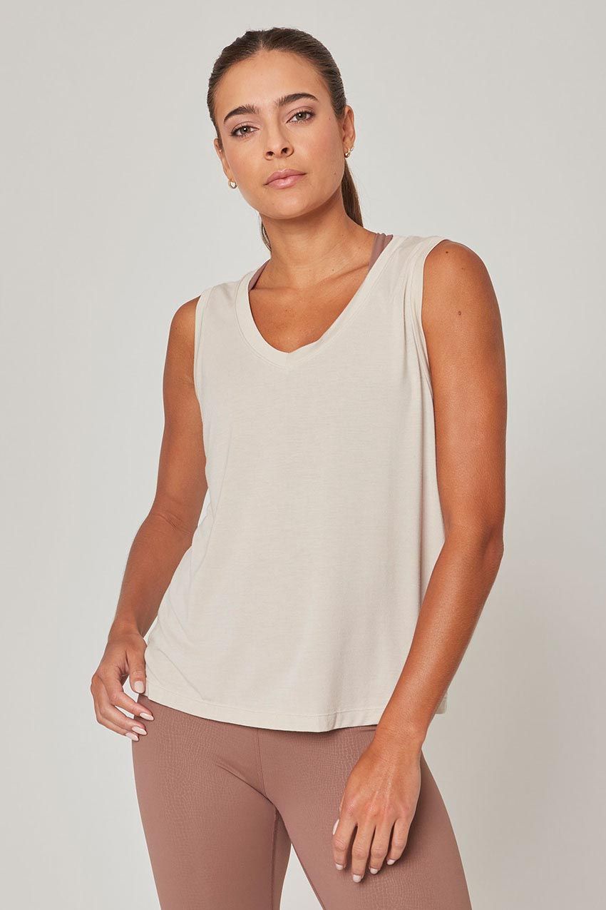 Breeze TENCEL™ Modal Sleeveless V-Neck Top sold by MPG product image thumbnail 5