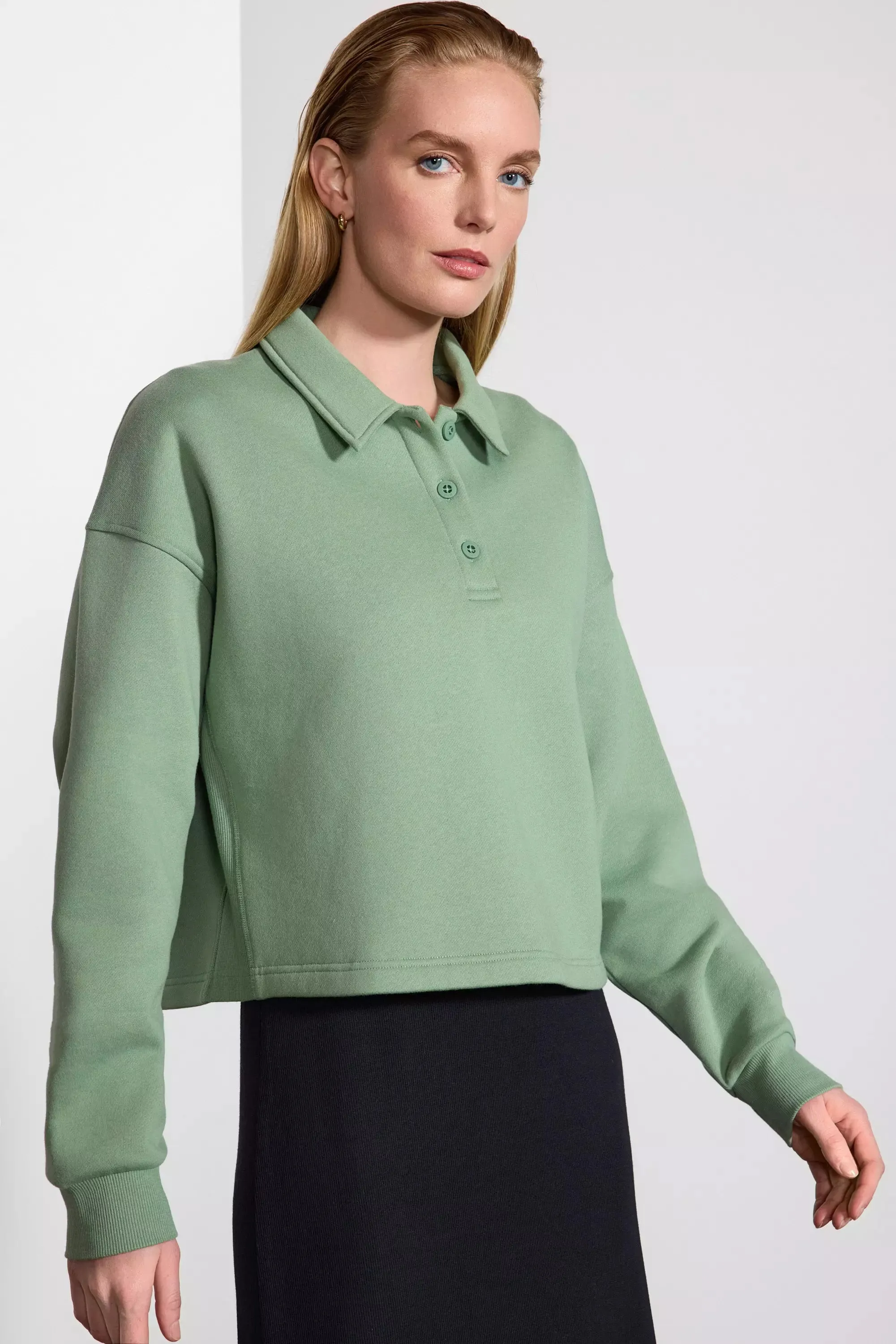 Comfort Fleece Polo - Hedge Green sold by MPG product image thumbnail 4