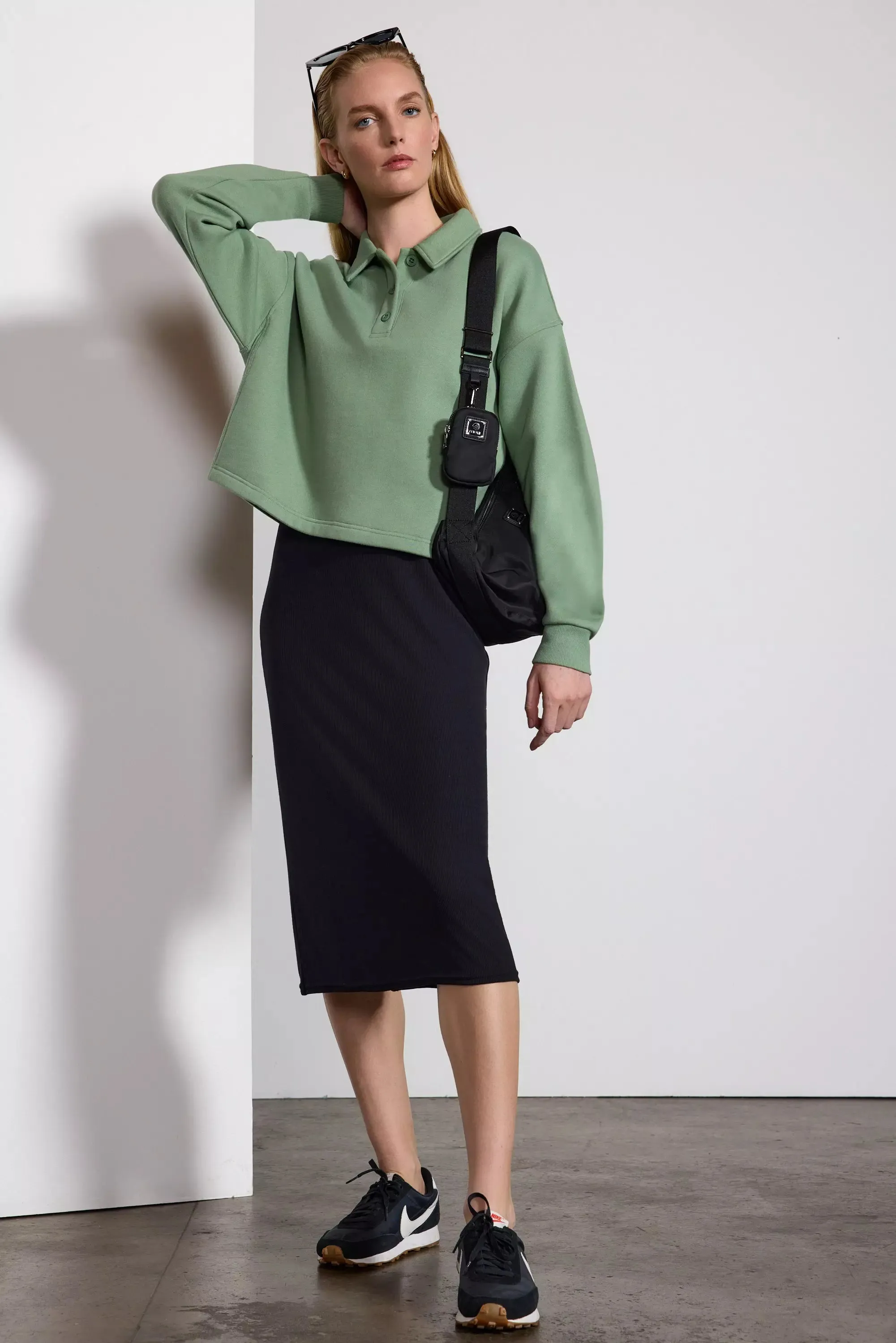 Comfort Fleece Polo - Hedge Green sold by MPG product image thumbnail 5