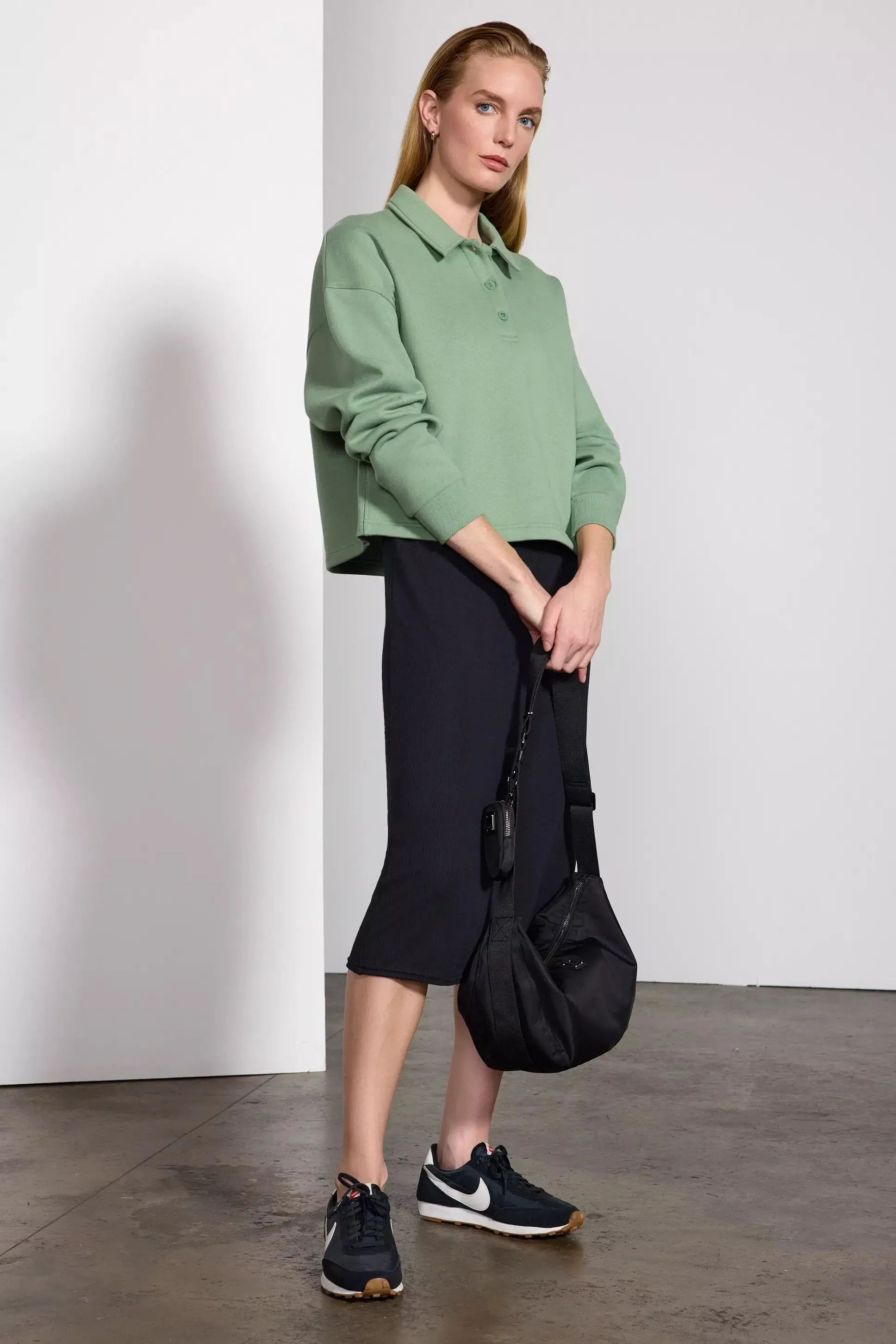 Comfort Fleece Polo - Hedge Green sold by MPG