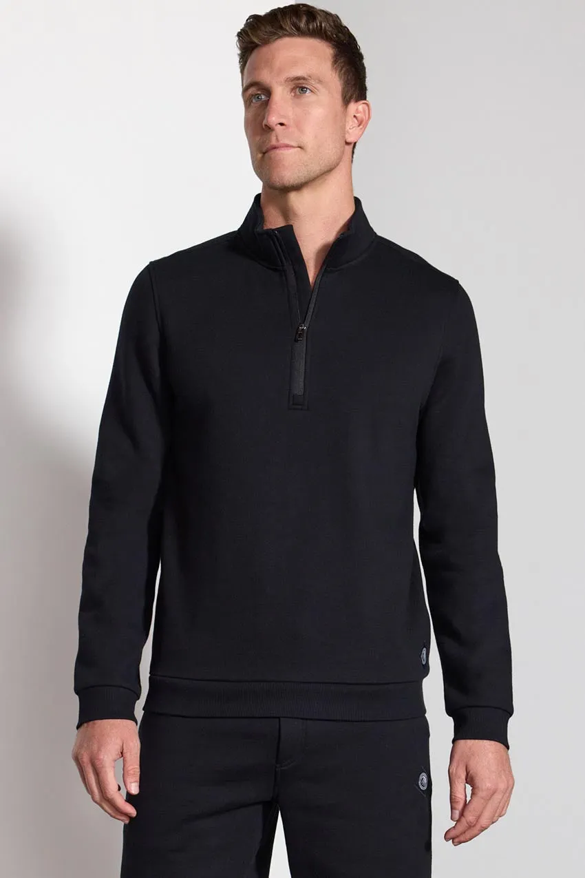 Comfort Men's Fleece 1/4 Zip - Black sold by MPG