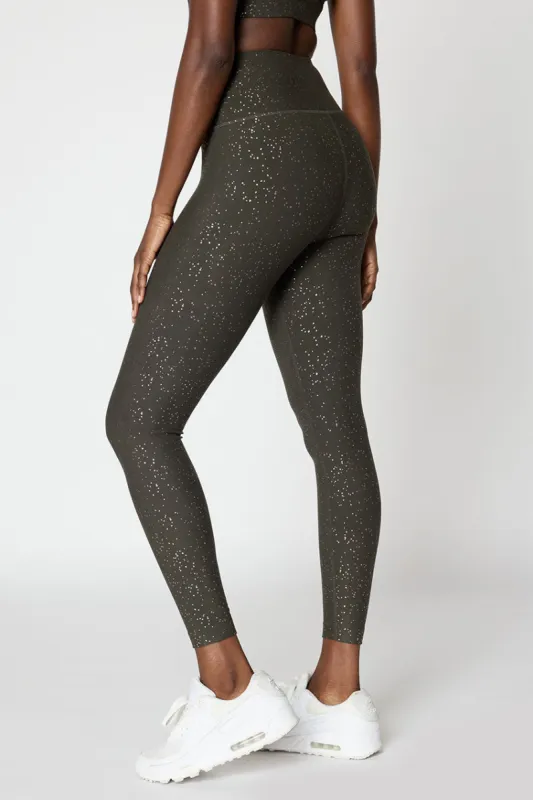 Explore High-Waisted Glitz Print 25" Legging Peached sold by MPG
