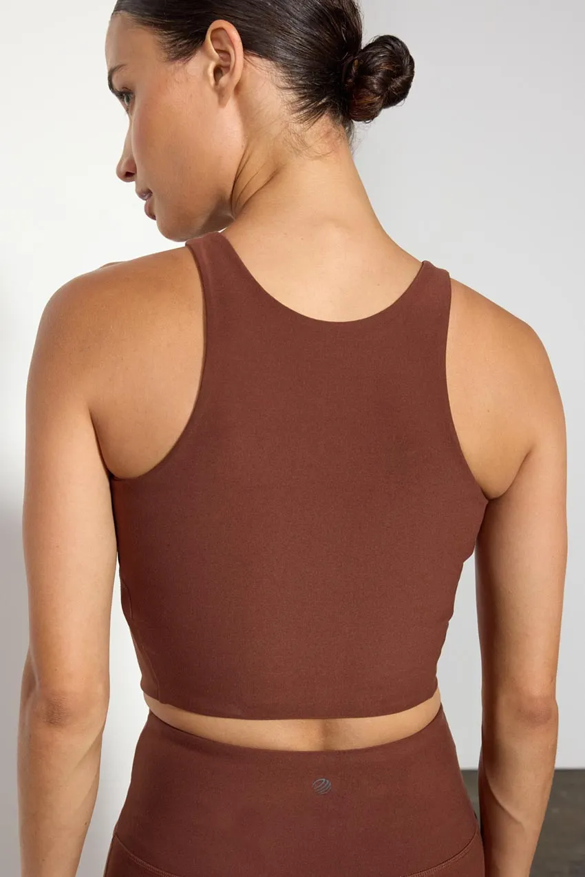 Explore Recycled Polyester High Neck Longline Light Support Sports Bra Peached sold by MPG product image thumbnail 3