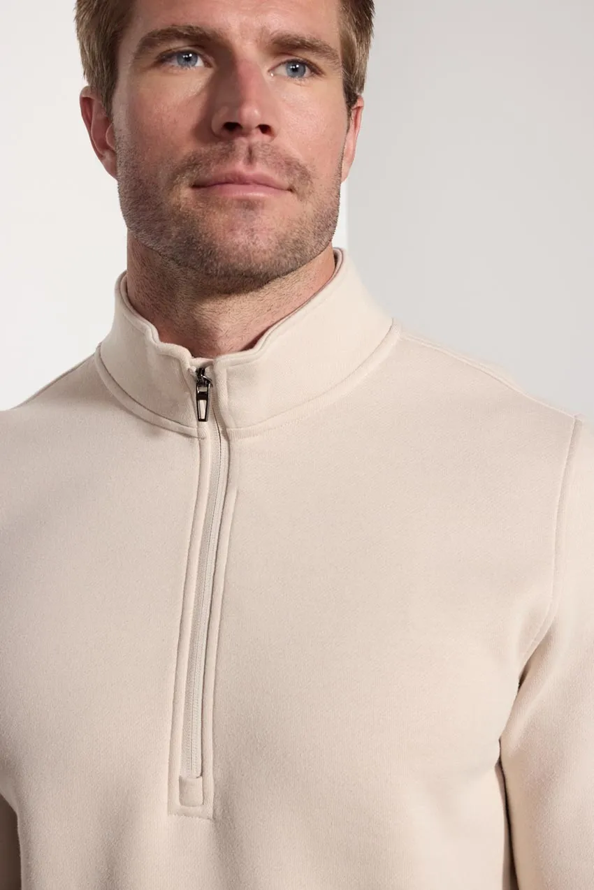Comfort Men's Fleece 1/4 Zip - Stone sold by MPG product image thumbnail 4