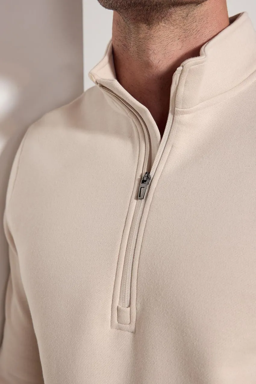 Comfort Men's Fleece 1/4 Zip - Stone sold by MPG product image thumbnail 5