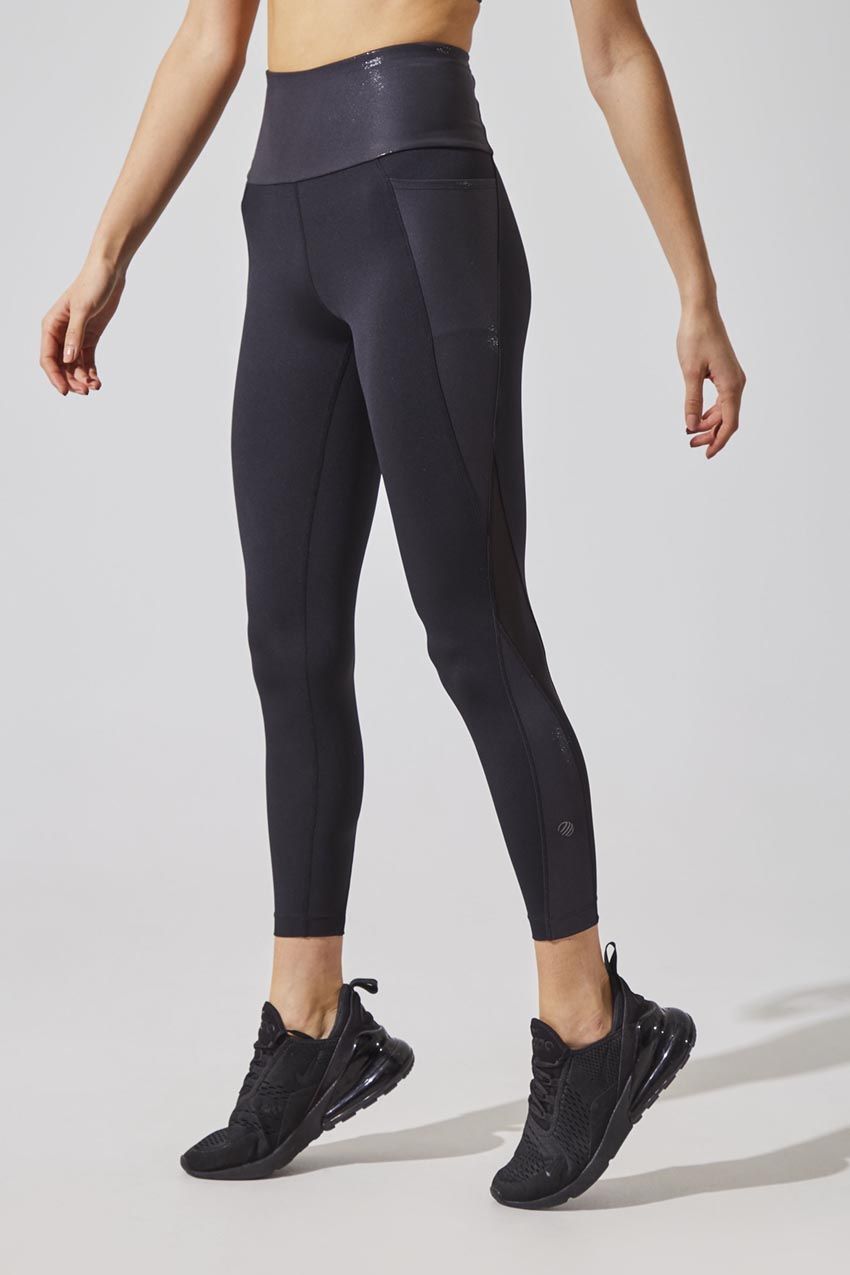Raquel MPG SLEEK Recycled Nylon High Waisted 7/8 Legging sold by MPG