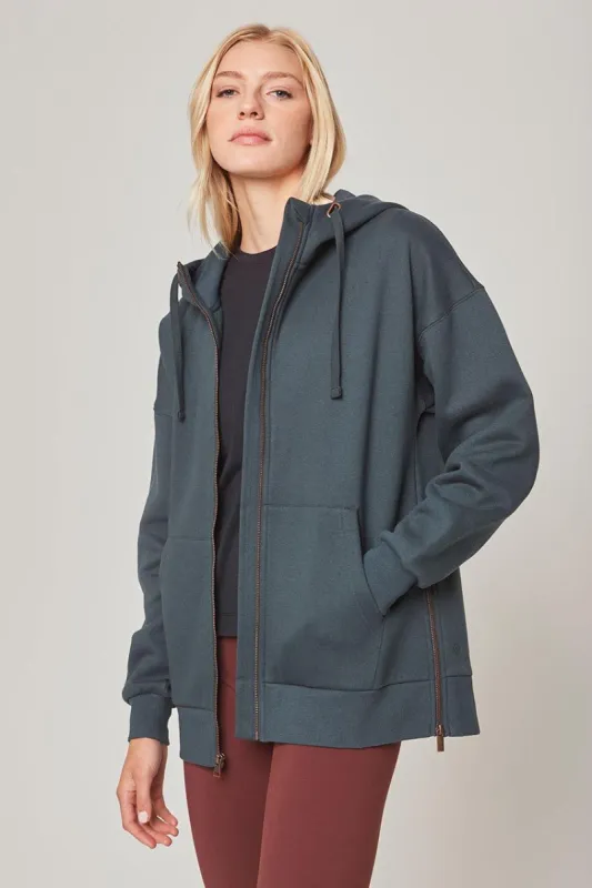 Ease Organic Cotton Recycled Polyester Oversized Zip-Up Hoodie - Sale sold by MPG