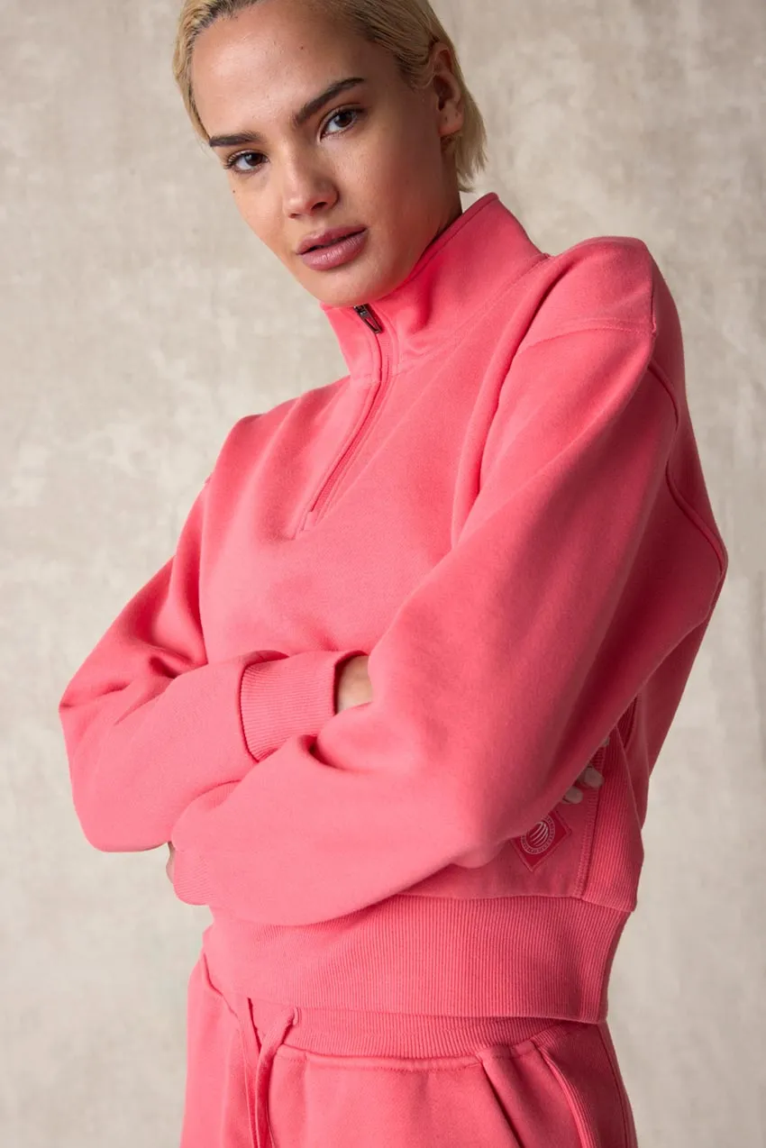 The Comfort Women’s 1/4 Zip Cropped Sweatshirt - Sale sold by MPG