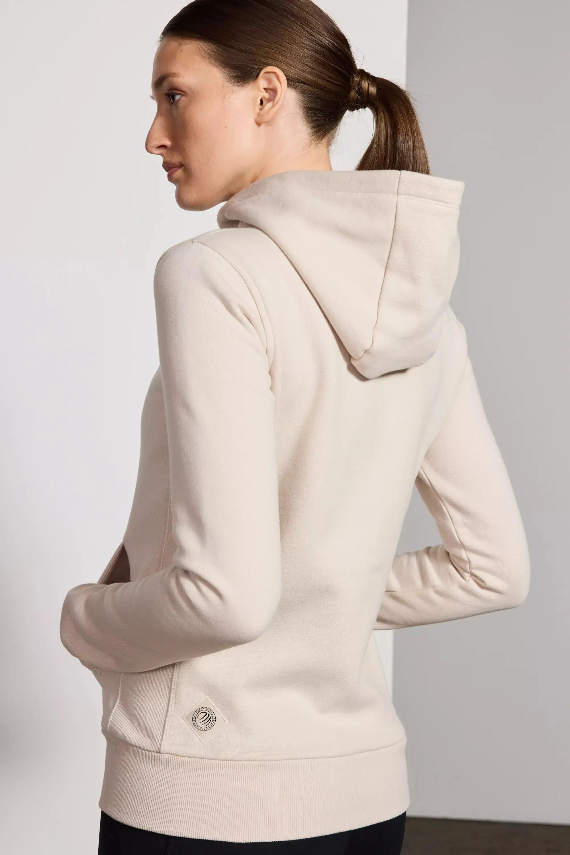 Comfort Fleece Zip-Up Hoodie - Stone sold by MPG product image thumbnail 3