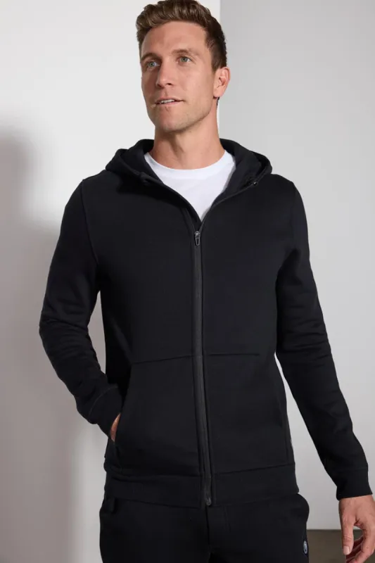 Comfort Men's Fleece Zip-Up Hoodie - Black sold by MPG